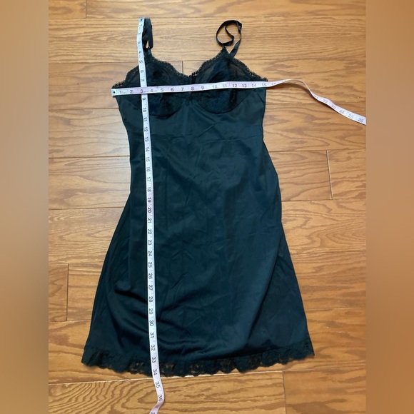 VINTAGE Goddard Artemis 1970 Black Lace Nylon Pin Up Slip Dress Size 34 - Picture 11 of 11